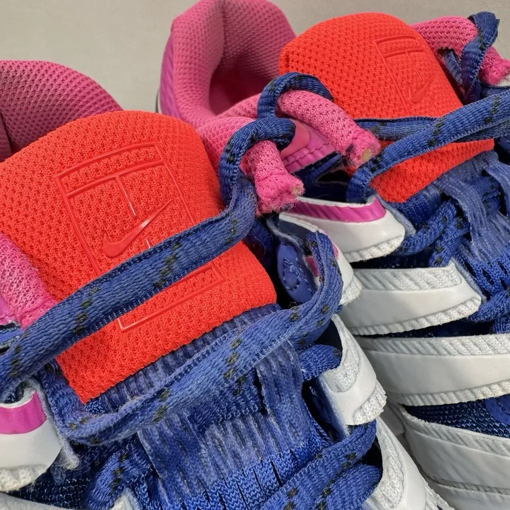 Nike Air Zoom Vapor X Roger Federer Tennis Shoes Mens 9 AA8030-401 Laser Fuchsia